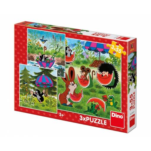 Foto - Dino pohádkové puzzle - Krteček a deštník, 55 dílků