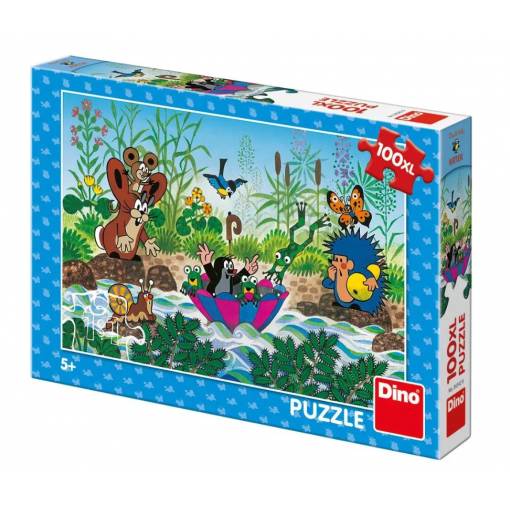 Foto - Dino pohádkové puzzle - Krtek a plavba XXL, 100 dílků