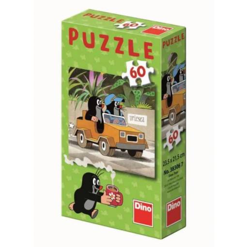 Foto - Dino pohádkové puzzle - Krtek a auto, 60 dílků