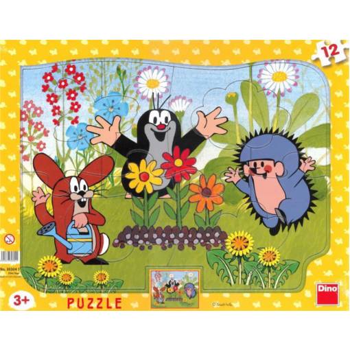 Foto - Dino pohádkové puzzle - Krtek zahradníkem, 12 dílků