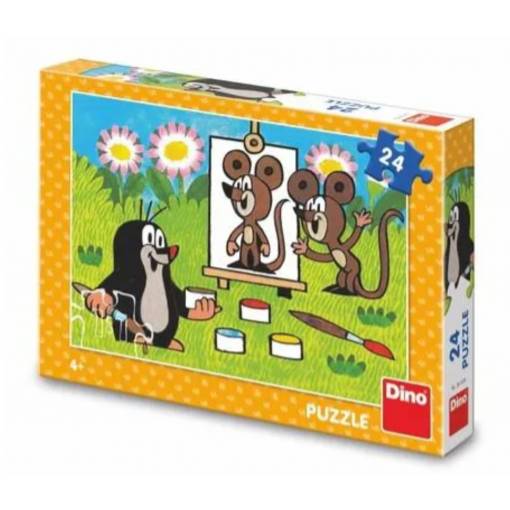 Foto - Dino pohádkové puzzle - Krtek malířem, 24 dílků