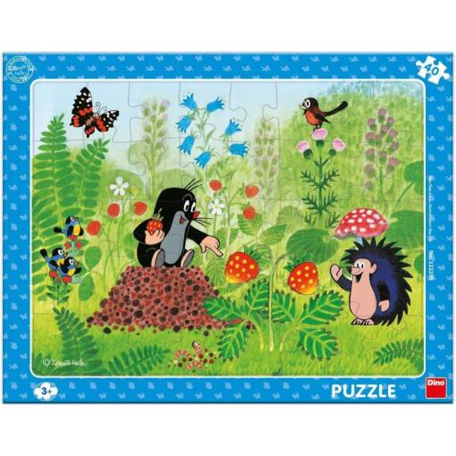 Foto - Dino pohádkové puzzle - Krtek a jahody, 40 dílků