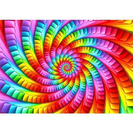 Foto - Enjoy puzzle - Psychedelic Rainbow Spiral, 1000 dílků