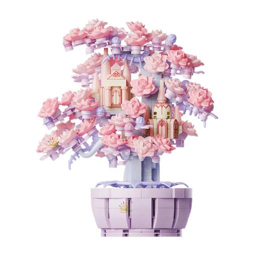 Foto - TreeHouse sakura zámek - Ve fialovém květináči, 534 dílků