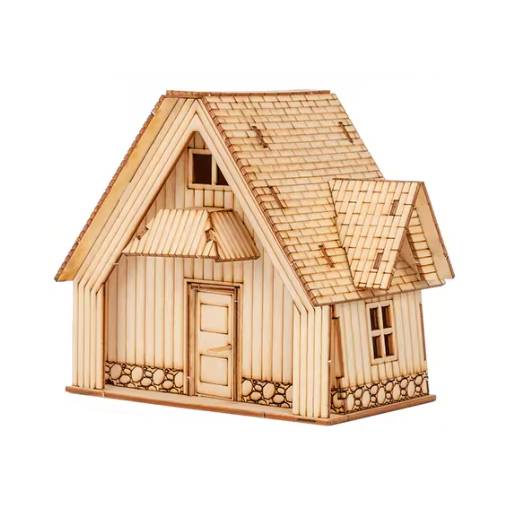 Foto - Dřevěné 3D puzzle se světýlkem - Dům, Type 2