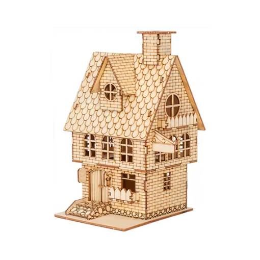 Foto - Dřevěné 3D puzzle se světýlkem - Dům, Type 3