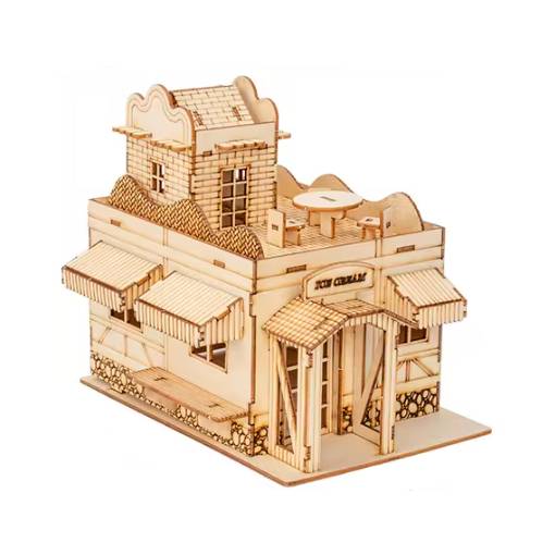 Foto - Dřevěné 3D puzzle se světýlkem - Dům, Type 7