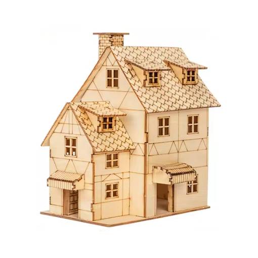 Foto - Dřevěné 3D puzzle se světýlkem - Dům, Type 16