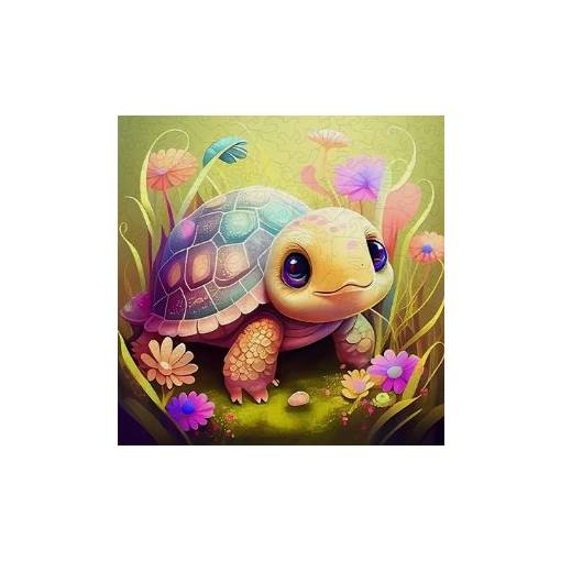 Foto - Klasické dřevěné puzzle - Želvička, A4