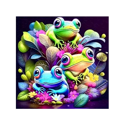 Foto - Klasické dřevěné puzzle - Žabky, A5