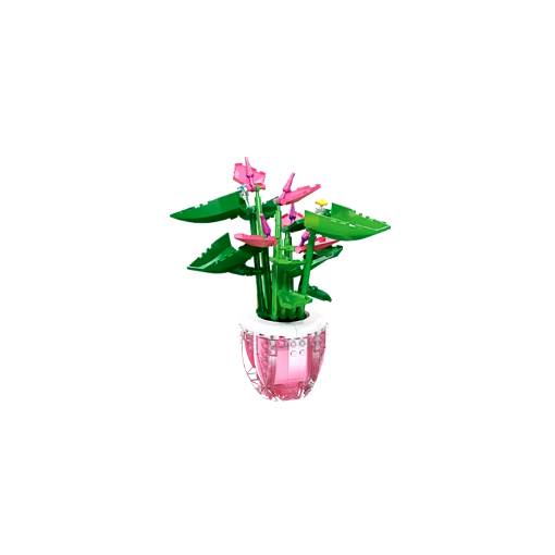 Foto - Stavebnice květiny ve váze - Pink Pulm, 257 dílků