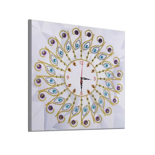 Foto - Mechanické diamantové malování - Hodiny 35 x 35, DZ-078