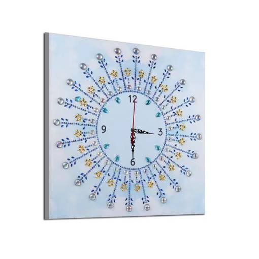 Foto - Mechanické diamantové malování - Hodiny 35 x 35, DZ-079