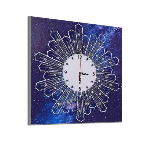 Foto - Mechanické diamantové malování - Hodiny 35 x 35, DZ-082