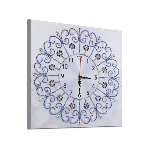 Foto - Mechanické diamantové malování - Hodiny 35 x 35, DZ-085