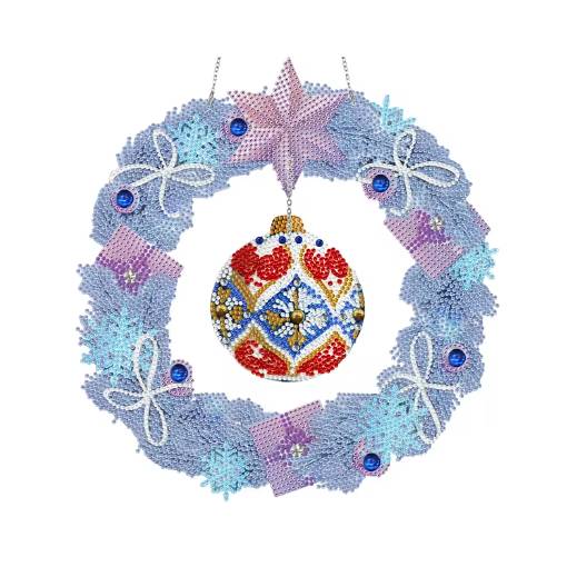 Foto - Diamantové malování velká závěsná Vánoční ozdoba - Xmas Ball