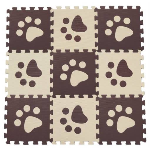 Foto - Penový BABY puzzle koberec - Hnedé labky, H