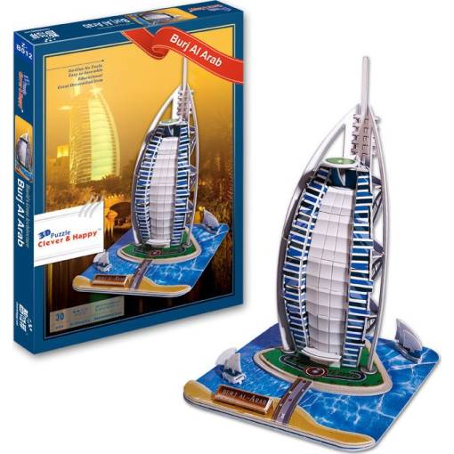 Foto - CLEVER&HAPPY 3D puzzle - Burj Al Arab, 30 dílků