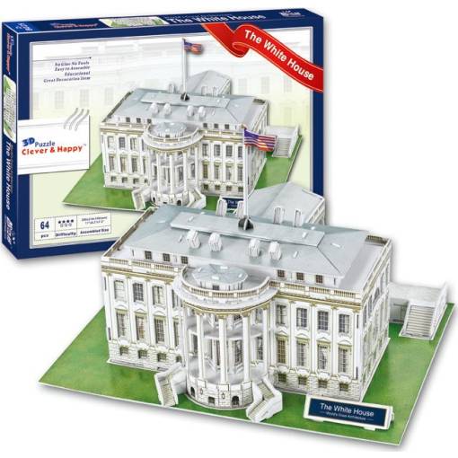 Foto - CLEVER&HAPPY 3D puzzle - Bílý dům Washington, 64 dílků
