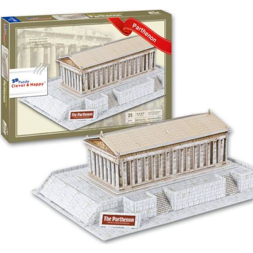 Foto - CLEVER&HAPPY 3D puzzle - Parthenon, Řecko 25 dílků