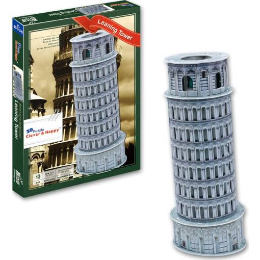 Foto - CLEVER&HAPPY 3D puzzle - Šikmá věž Pisa, 13 dílků