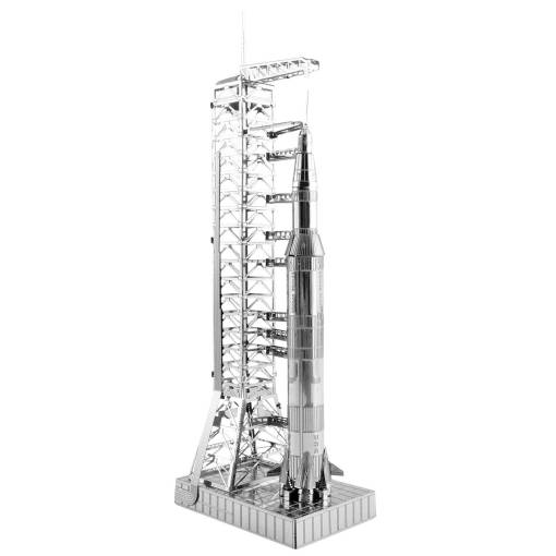 Foto - METAL EARTH 3D puzzle - Apollo Saturn V s rampou