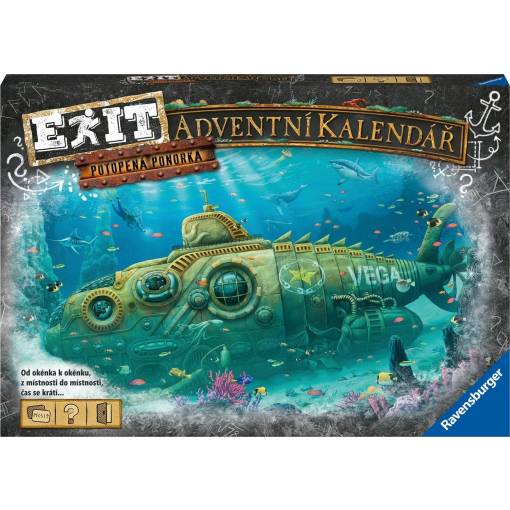Foto - RAVENSBURGER EXIT Úniková hra Adventní kalendář - Potopená ponorka