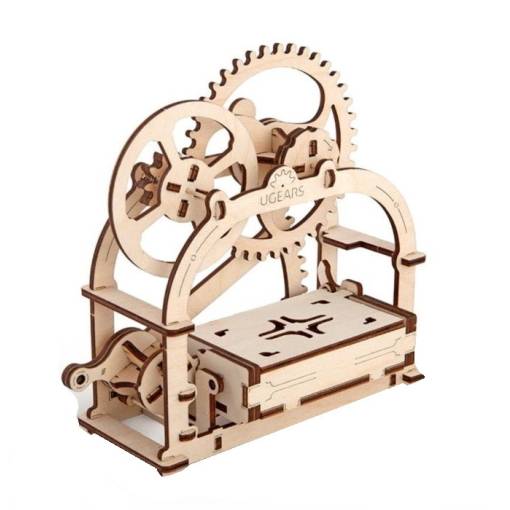Foto - UGEARS 3D puzzle - Mechanická krabička, 61 dílků