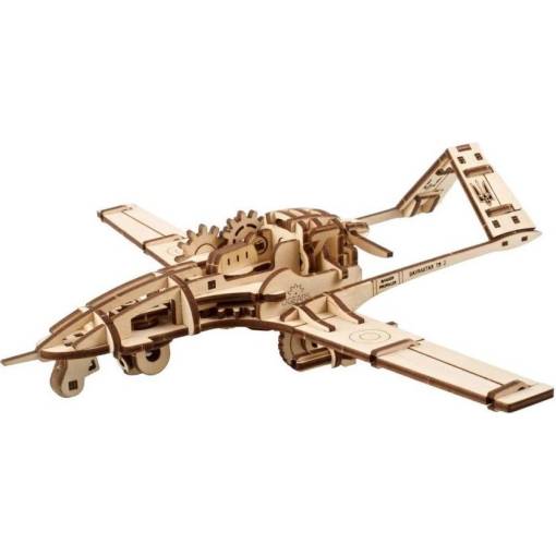 Foto - UGEARS 3D puzzle - Bojový dron Bayraktar TB2, 125 dílků