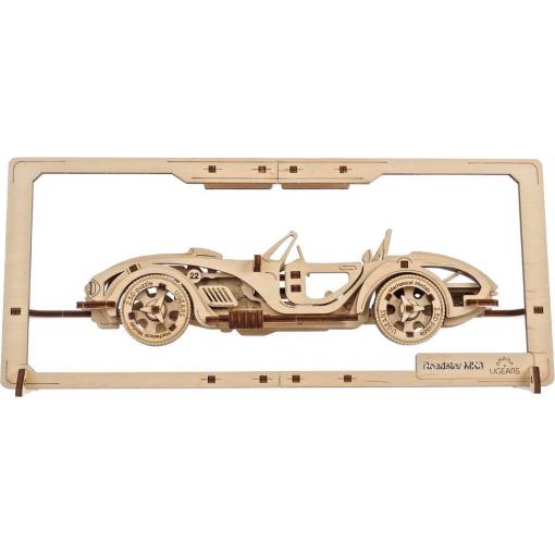 Foto - UGEARS 3D puzzle - Roadster MK3 2,5D, 62 dílků