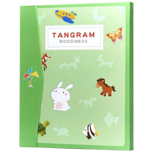 Foto - KIK Dřevěný magnetický - Tangram