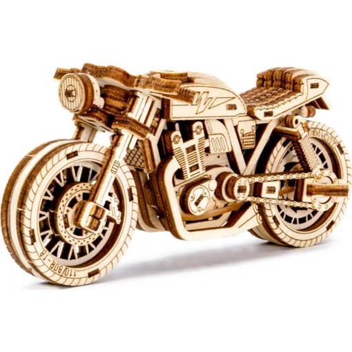 Foto - WOODEN CITY 3D puzzle - Motorka Café Racer, 85 dílů