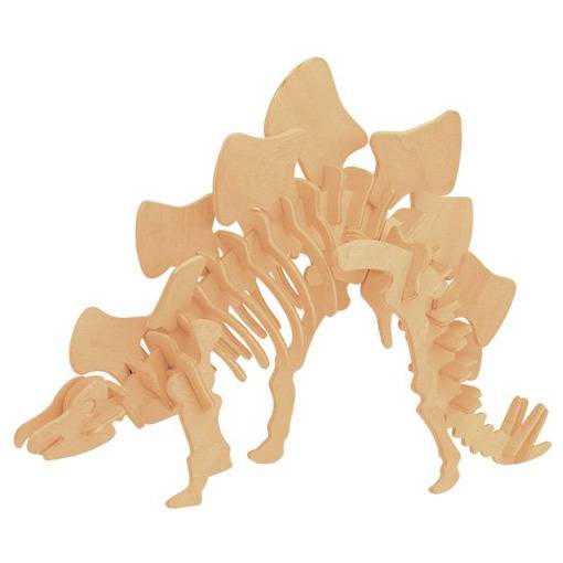 Foto - WOODEN TOY WCK 3D puzzle - Stegosaurus, malý