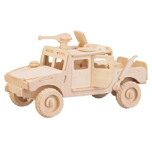 Foto - WOODEN TOY WCK 3D puzzle - Bojový džíp