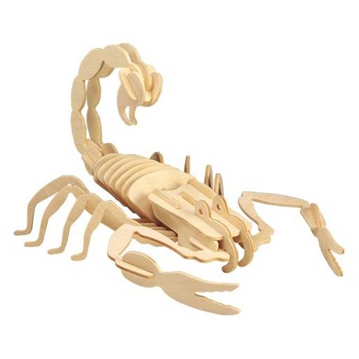 Foto - WOODEN TOY WCK 3D puzzle - Škorpion