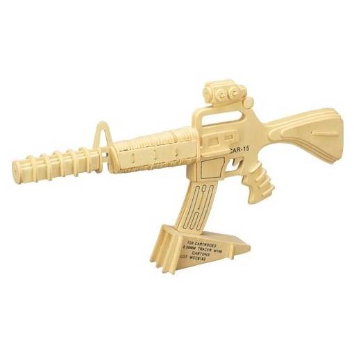 Foto - WOODEN TOY WCK 3D puzzle - Karabina CAR-15