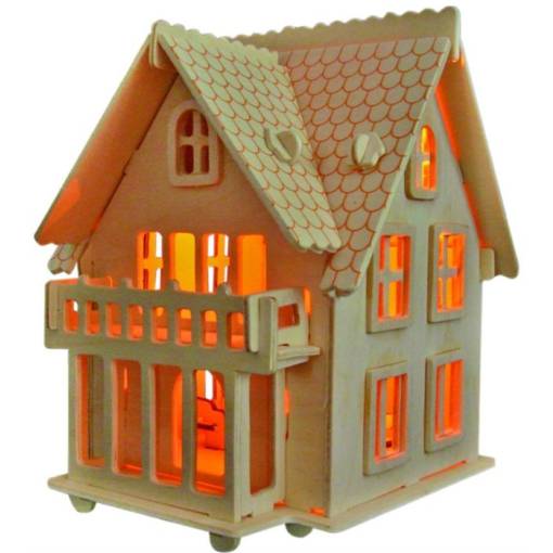 Foto - WOODEN TOY WCK 3D puzzle - Vila B