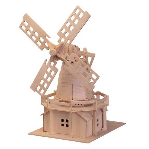 Foto - WOODEN TOY WCK 3D puzzle - Holandský větrný mlýn