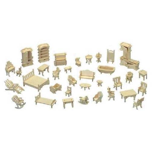 Foto - WOODEN TOY WCK 3D puzzle - Mini nábytek