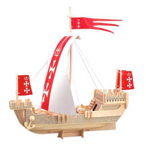 Foto - WOODEN TOY WCK 3D puzzle - Hanzovní loď, koga