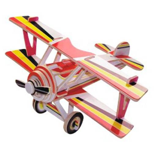 Foto - WOODEN TOY WCK 3D puzzle - Dvouplošník Nieuport, barevný