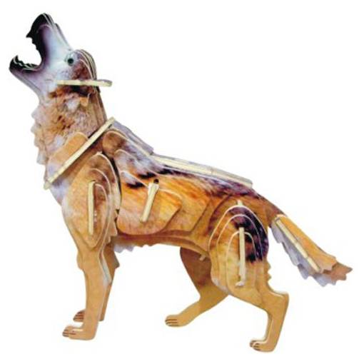 Foto - WOODEN TOY WCK 3D puzzle - Vlk, barevný