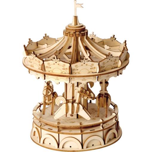 Foto - ROBOTIME Rolife 3D dřevěné puzzle - Kolotoč, 174 dílků
