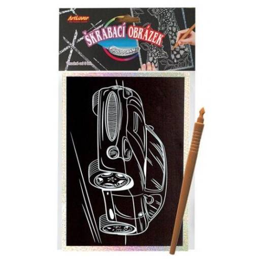 Foto - ARTLOVER Holografický škrabací obrázek - Auto