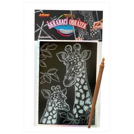 Foto - ARTLOVER Holografický škrabací obrázek - Žirafy