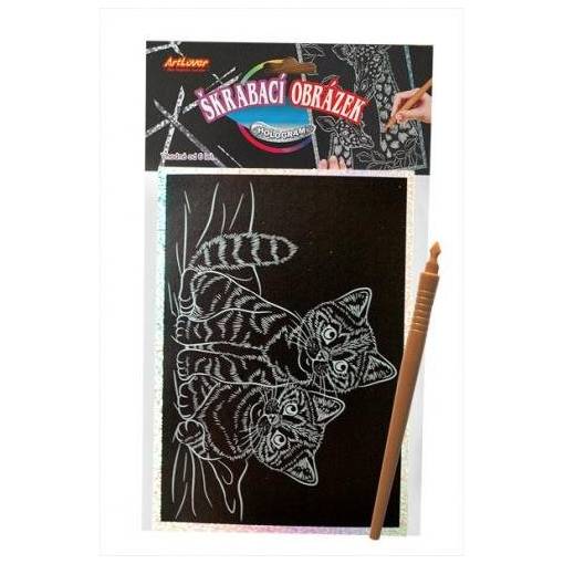 Foto - ARTLOVER Holografický škrabací obrázek - Koťata