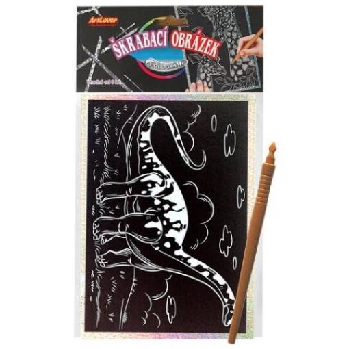 Foto - ARTLOVER Holografický škrabací obrázek - Dinosaurus