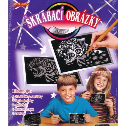 Foto - ARTLOVER Škrabací obrázky - Stříbrné, sada 6 kusů