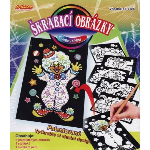 Foto - ARTLOVER Škrabací obrázky - S překvapením, sada 6 kusů