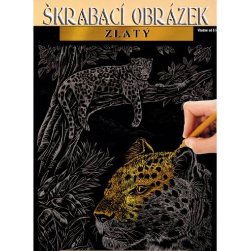 Foto - ARTLOVER Škrabací obrázek - Gepard, zlatý